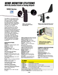 Thumbnail of document Data Sheet - WMS-23S Wind Monitoring Station w/Alarms & Analog Outputs